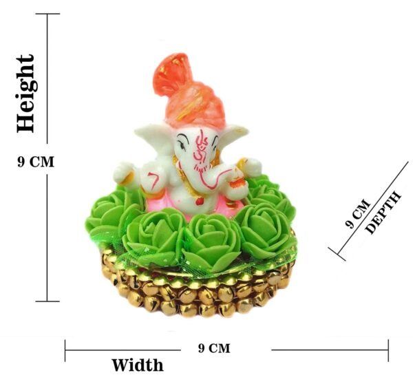 Beckon Venture-Handcrafted Blessing Lord Ganesha Statue-Green