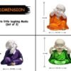 Beckon Venture-Polyester Cute Small Monk Lord Buddha Showpiece-Multicolor