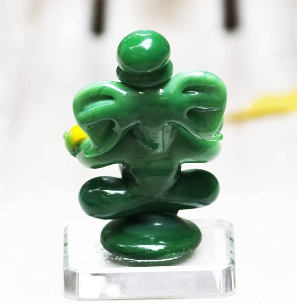 Beckon Venture-Handcrafted Lord Ganesha Statue-Dark Green