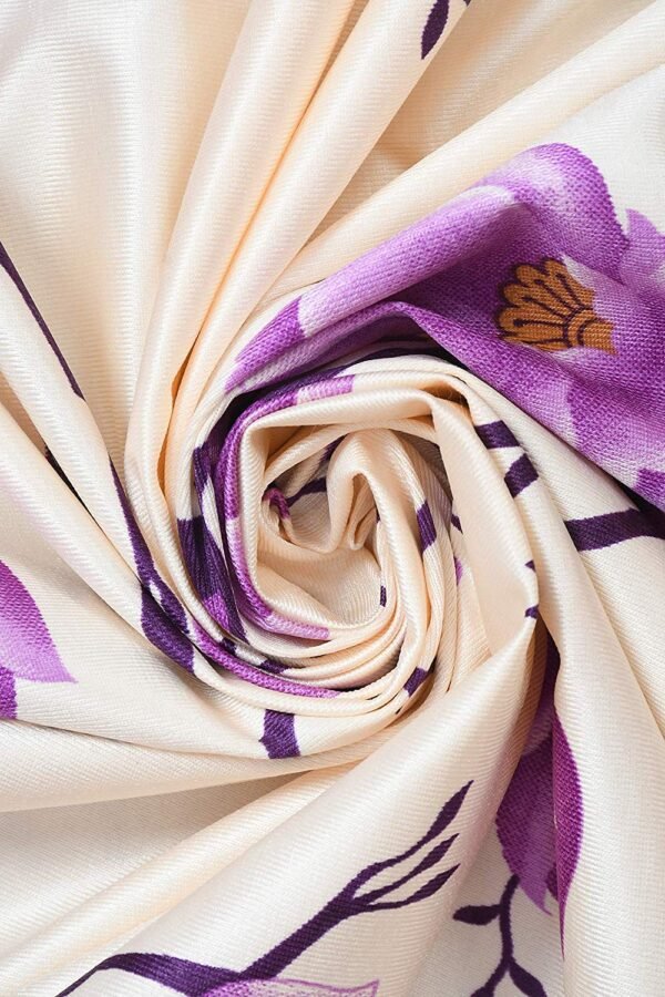 Reyansh Decor-Long Flower Print Polyester Curtain-Purple Flower (Pack Of 3)Decor-Long Flower Print Polyester Curtain-Purple (Pack Of 3)