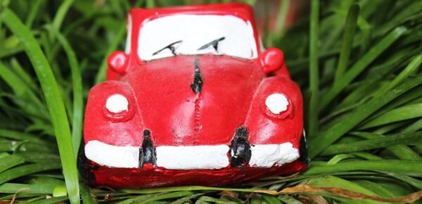 Beckon Venture-Handcrafted Cute Car Shaped Planter-Red