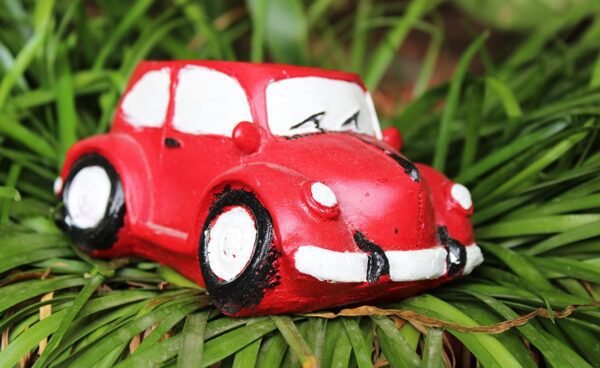 Beckon Venture-Handcrafted Cute Car Shaped Planter-Red