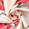 Reyansh Decor-Long Flower Print Polyester Curtain-Maroon (Pack Of 3)