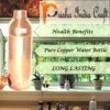 Prisha India Craft-Pure Copper Fanta Water Bottle-Brown (800 ml)