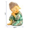 Beckon Venture-Handcrafted Little Monk Modern Meditating Buddha-Green