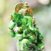 Beckon Venture-Polyresin Handcrafted Lord Ganesha Statue-Dark Green