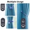 Reyansh Decor-Modern Curtain Solid Tassels (Hooks)-Blue (Pack Of 2)
