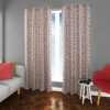 Reyansh Decor-Heavy Polyester Long Crush Eyelet Curtain-Pink (Pack Of 3)