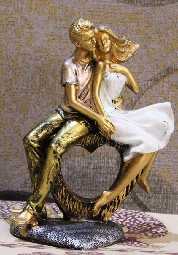 Beckon Venture-Romantic Love Couple Showpiece For Home Decor-Multicolor
