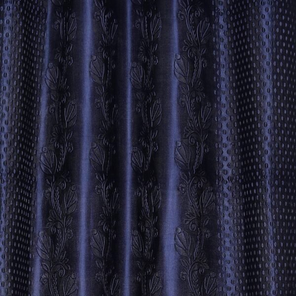 Reyansh Decor-Heavy Long Crush Polyester Curtain-Blue (Pack Of 3)