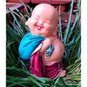 Beckon Venture-Handcrafted Little Cute Small Buddha Idol-Multicolor