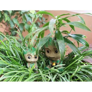 Beckon Venture-Handcrafted Cute Groot Family Planter-Multicolor