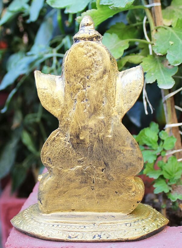 Beckon Venture-Microfiber Handcrafted Lord Ganesha Statue-Golden