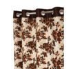 Reyansh Decor-Heavy Polyester Long Crush Curtain-Coffee Rose Joint (Pack Of 3)