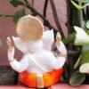 Beckon Venture-Polyresin Handcrafted Lord Ganesha Statue-Orange
