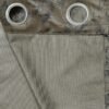 Reyansh Decor-Heavy Vevlet Print Eyelet Curtain-Grey Flower (Pack Of 3)