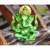 Beckon Venture-Polyresin Handcrafted Lord Ganesha Statue-Dark Green