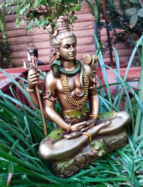 Beckon Venture-Handcrafted Microfabric Lord Shiva Statue-Multicolor