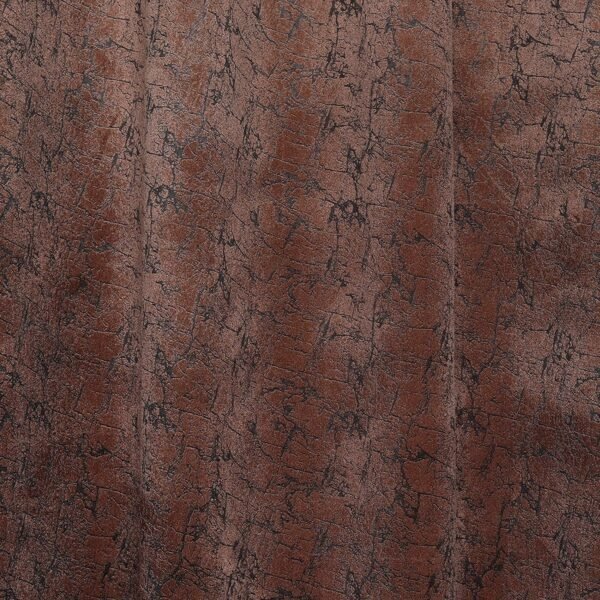 Reyansh Decor-Heavy Vevlet Print Eyelet Curtain-Coffee Texture (Pack Of 3)