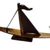 Mukherjee Handicraft-Wooden Handicrafts Boat-Brown