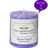 PURE INDIAN CANDLE-Sugar Lemon Scented Handmade Pillar Candles-Purple ( Pack Of 4)