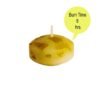 PURE INDIAN CANDLE-Handpourd Citronella Scented Floating Candle-Yellow (Pack Of 4)
