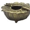 Mukherjee Handicraft-Handcrafted Brass Dhokra Ashtray Showpiece-Golden