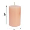 PURE INDIAN CANDLE-Handmade Rose Scented Rustic Pillar Candle-Beige ( Pack Of 6)