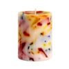 PURE INDIAN CANDLE-Handmade Forest Fragrance Rustic Pillar Candle-Multicolor