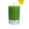 PURE INDIAN CANDLE-Handmade Lemongrass Scented Pillar Candle-Green ( Pack Of 6)