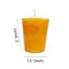 PURE INDIAN CANDLE-Handpourd Sandalwood Scented Votive Candle-Yellow (Pack Of 4)