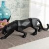 Divine Shop-Handmade Abstract Modern Panther Sculpture-Black