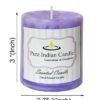 PURE INDIAN CANDLE-Handmade Sugar Lemon Scented Pillar Candle-Purple ( Pack Of 2)