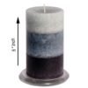 PURE INDIAN CANDLE-Hand Poured Cinnamon Scented Pillar Candle-Black Tritone