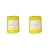 PURE INDIAN CANDLE-Handmade Sandalwood Scented Pillar Candle-Yellow ( Pack Of 2)