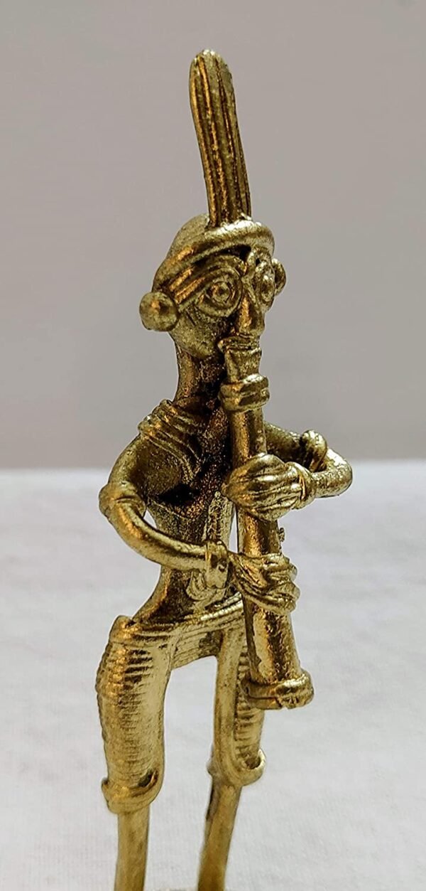 Mukherjee Handicraft-Handcrafted Brass Dhokra Showpiece-Golden