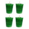 PURE INDIAN CANDLE-Handpourd Citronella Scented Votive Candle-Green (Pack Of 4)