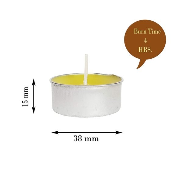 PURE INDIAN CANDLE-Paraffin Wax Sandlewood Tea Light Candle-Pack Of 25