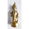 Mukherjee Handicraft-Dhokra Dokra Medium Ma Saraswati Brass Idol-Golden