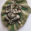 Mukherjee Handicraft-Terracotta Leaf Ganesha Idol Showpiece-Multicolor