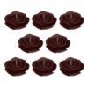 SHRADDHA CREATION-Floating Rose Wax Scented Decorative Candle-Brown (Pack Of 8)