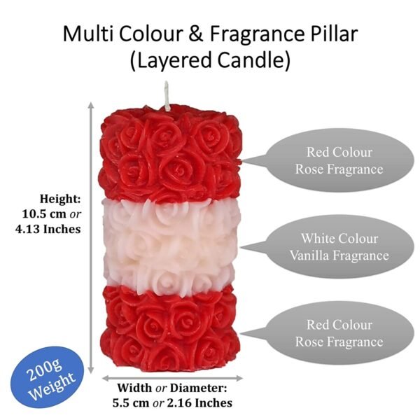SHRADDHA CREATION-Floating Rose Wax Scented Decorative Candle-Red & White (Pack Of 10)