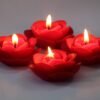 SHRADDHA CREATION-Paraffin Wax Pillar & Floating Candles-Red (Pack Of 25)